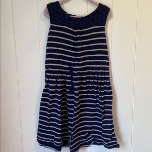 Max Studio Navy and White Striped Kids Dress